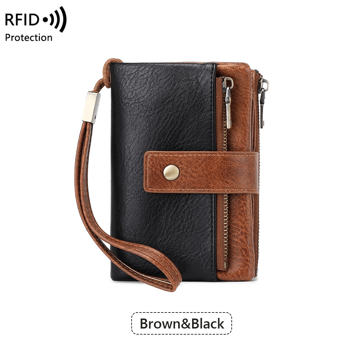 🌷Women's long wallet, stylish clutch, elegant solid color RFID blocking leather wallet👛