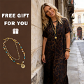 💞New arrival 60% OFF for a Limited Time!!👗WOMEN'S V-NECK LEOPARD PRINT MAXI DRESS! 💎