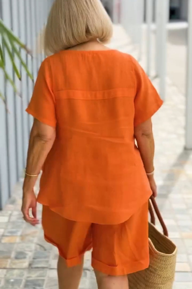 🌷🌷Fallon Top And Shorts Casual Suit(S-3XL)