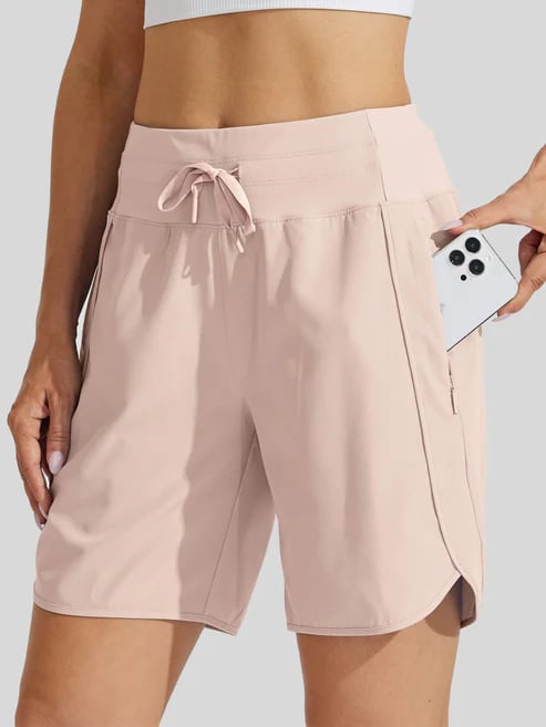 🌷🌷Hot Sale Women's Active 7 Inseam Athletic Long Running High Wasistband Shorts