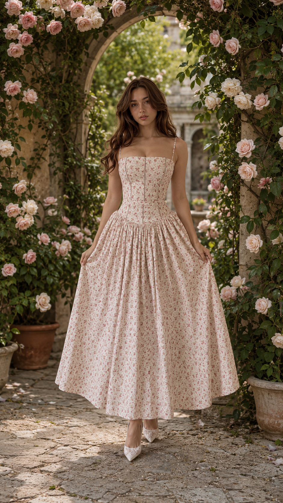 📦📦LAST DAY SAVE 49% ⏰Rosette Garden Midi Dress