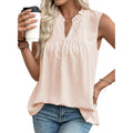 💝💝EVALESS Women's Tank Top Lace Casual V Neck Elegant Swiss Dot Smocked Sleeveless T Shirts Tops 2026 Womenswear Fashion Outfits SummerVibes
