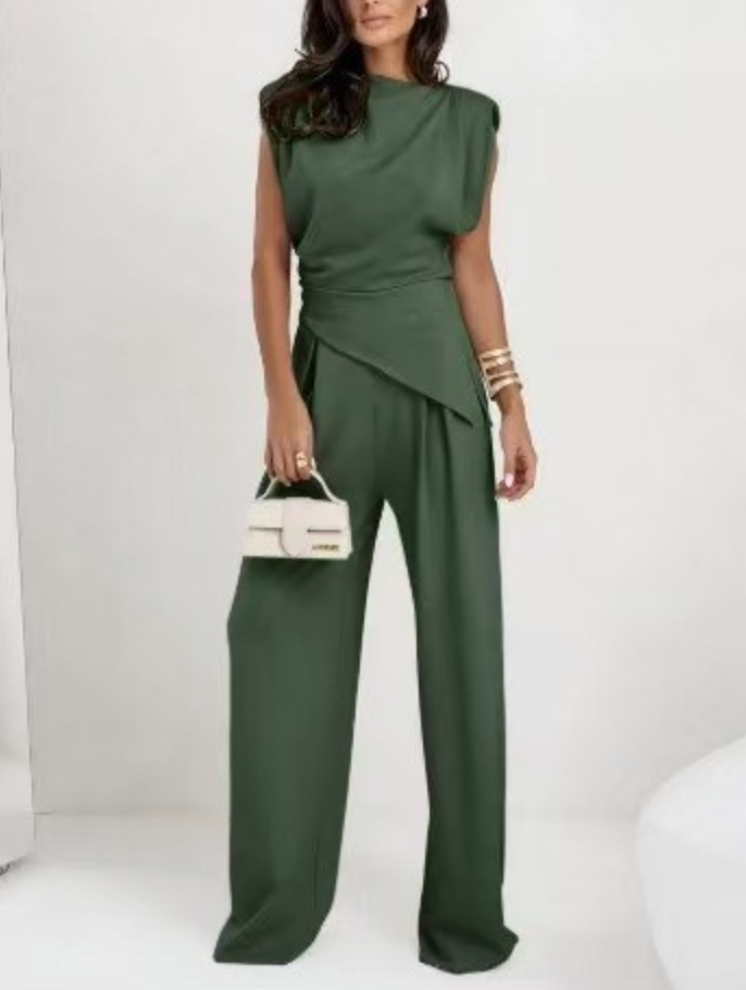 ✨ Free Shipping✨New Arrival Irregular Top & Wide Leg Pants Set