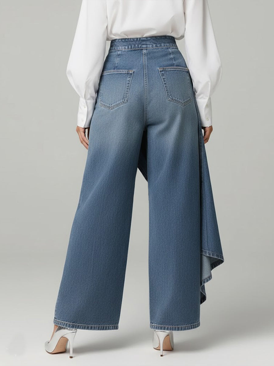 ✨✨ Women's High-waisted Relaxed Fit Wide-leg Jeans With A Stylish Design.