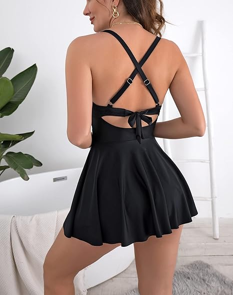 🌷🌷⏳Last Day Special Sale 49% OFF🩱Women's Cutout One Piece Skirt Swimsuit