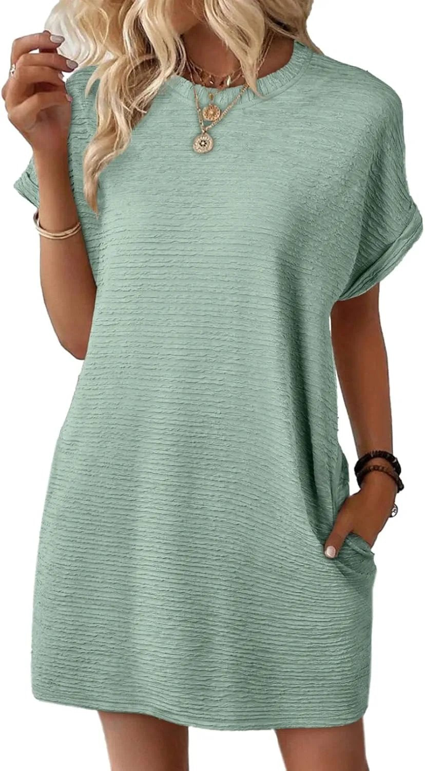 🎉🎉2026 New Women's Lightweight Summer Short Sleeve Dress with Pockets