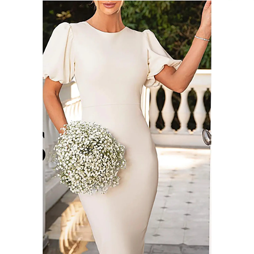 👗✨ Women’s Summer Bodycon Midi Dress – Elegant Wedding & Party 2026 👗✨
