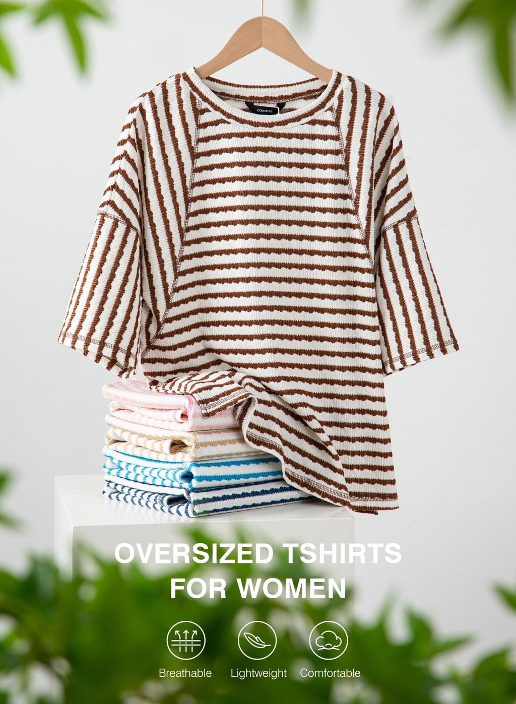🔥🔥Womens Summer Tops Oversized Tshirts for Women Striped Color Block Short Sleeve T Shirts Crewneck Casual Tee Blouses
