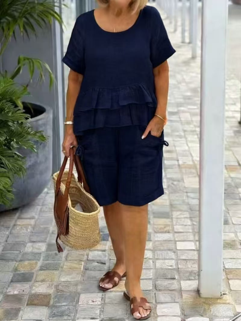 🌷🌷Fallon Top And Shorts Casual Suit(S-3XL)