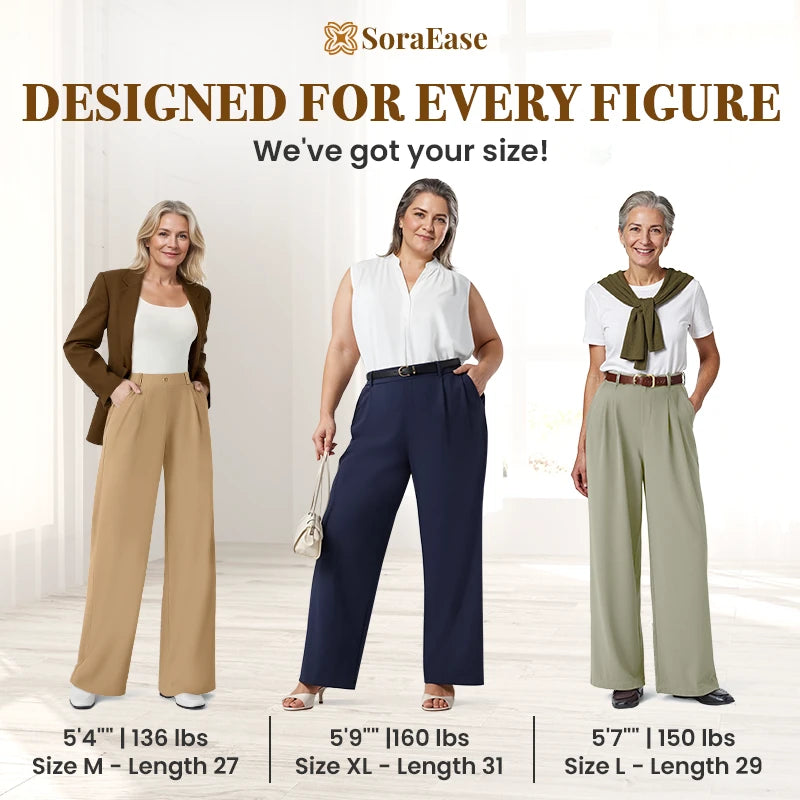 SoraEase - Women's Silky Soft Comfort Drape Pants