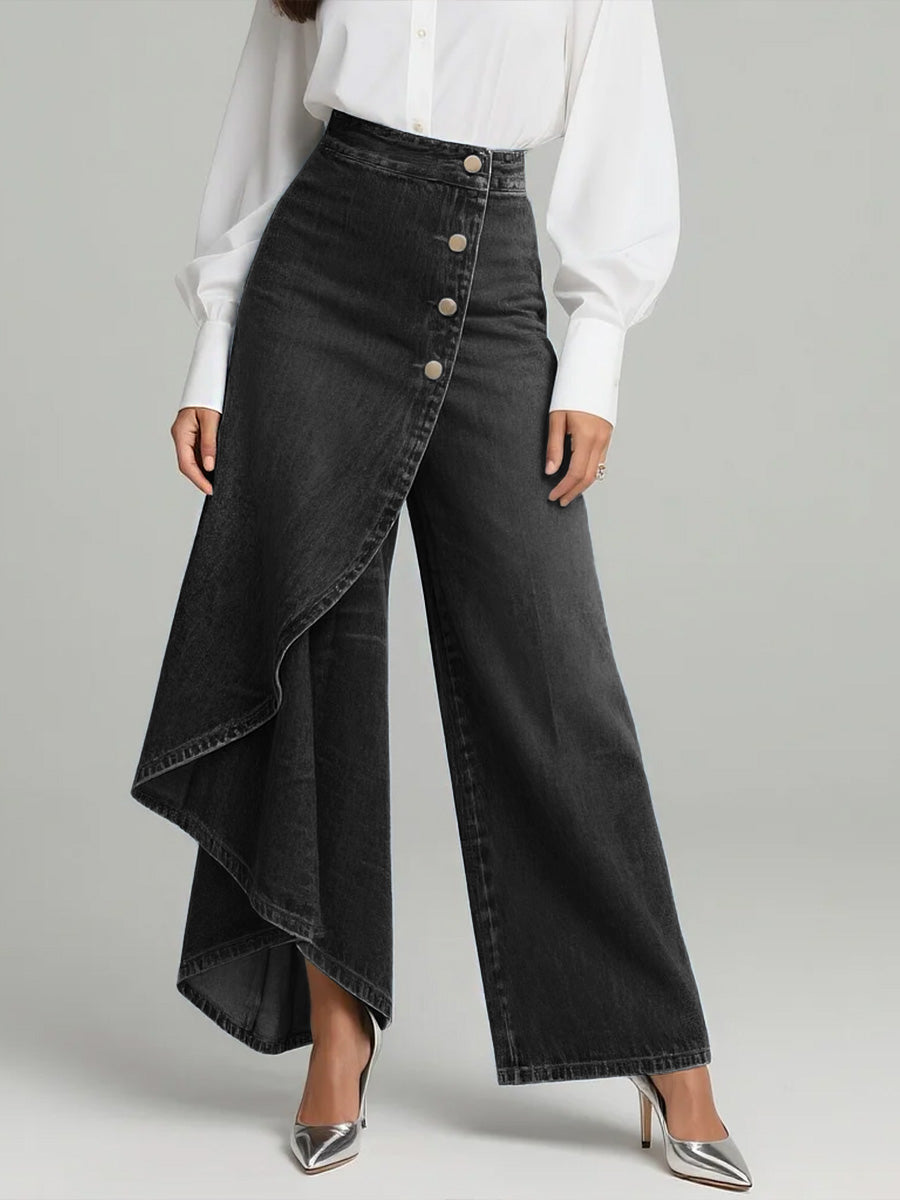 ✨✨ Women's High-waisted Relaxed Fit Wide-leg Jeans With A Stylish Design.