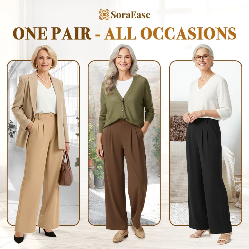 SoraEase - Women's Silky Soft Comfort Drape Pants