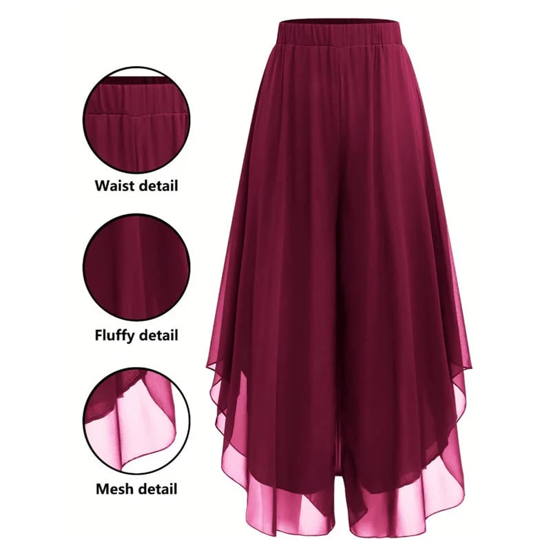 📦📦LAST DAY SAVE 49% ⏰Women's Asymmetrical Chiffon Wide-Leg Pants