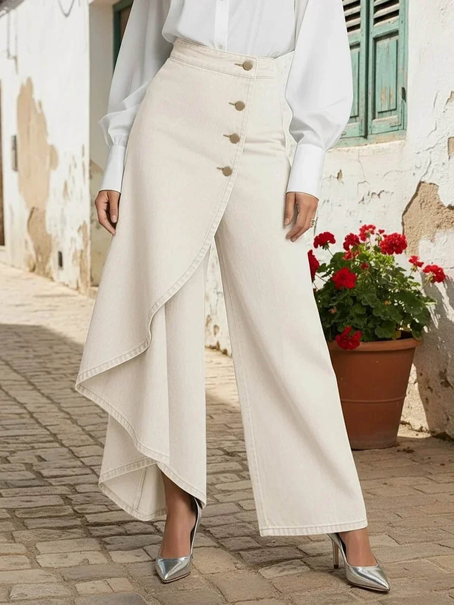 ✨✨ Women's High-waisted Relaxed Fit Wide-leg Jeans With A Stylish Design.