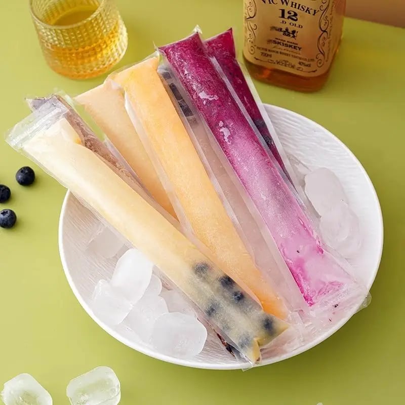 🍧100 PCS Food-grade disposable popsicle bags🧊