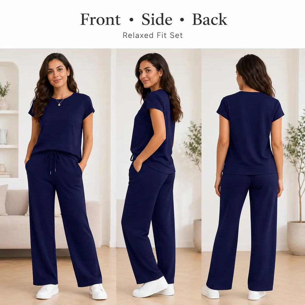 ☀️👗 Women’s 2-Piece Summer Set – Casual Travel & Lounge