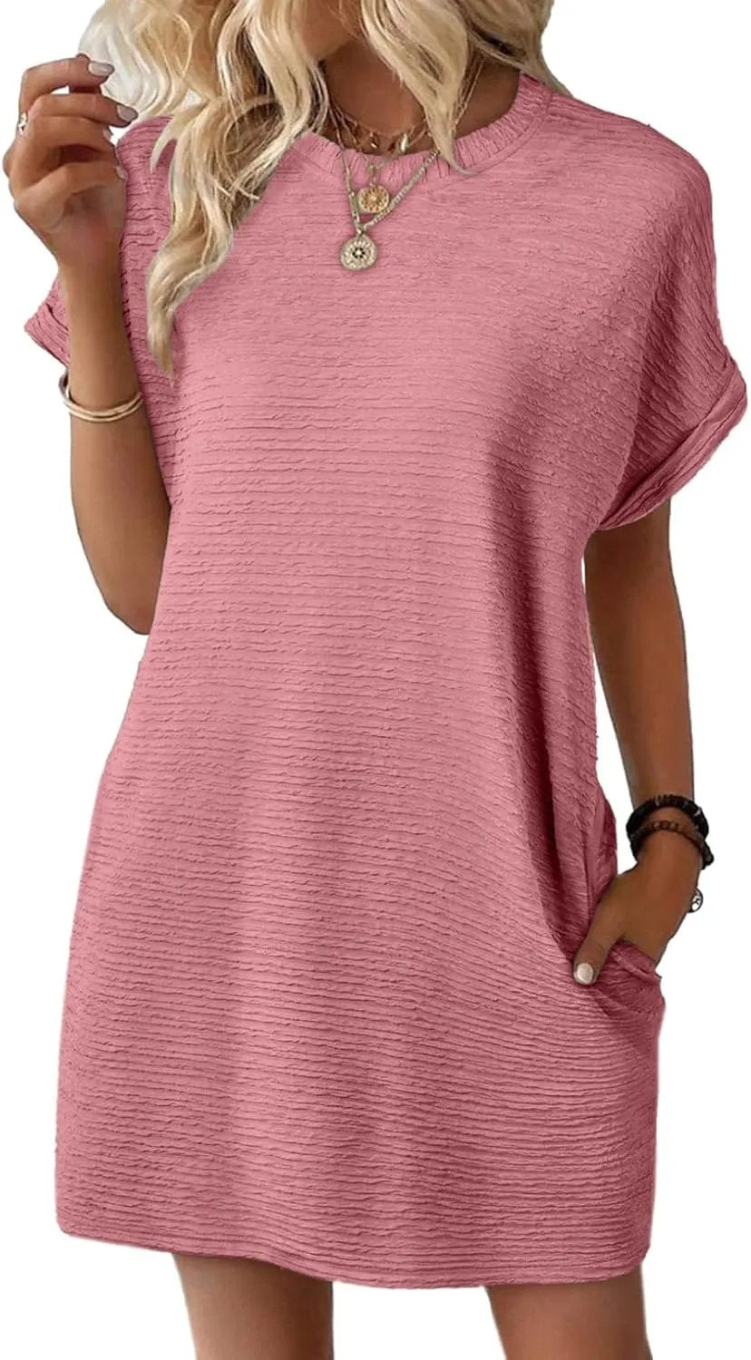 🎉🎉2026 New Women's Lightweight Summer Short Sleeve Dress with Pockets