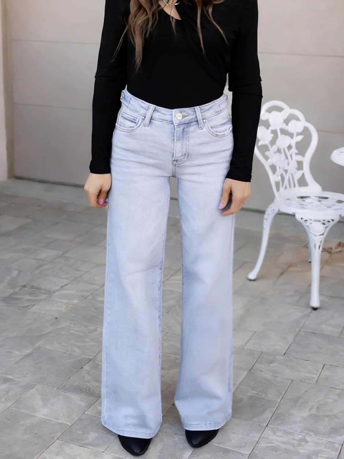 ✨✨Mid-Low Rise Baggy Jeans Wide Leg for Women