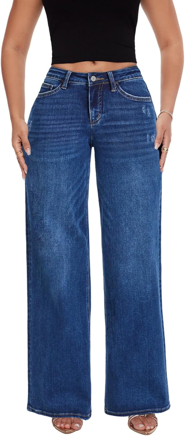✨✨Mid-Low Rise Baggy Jeans Wide Leg for Women