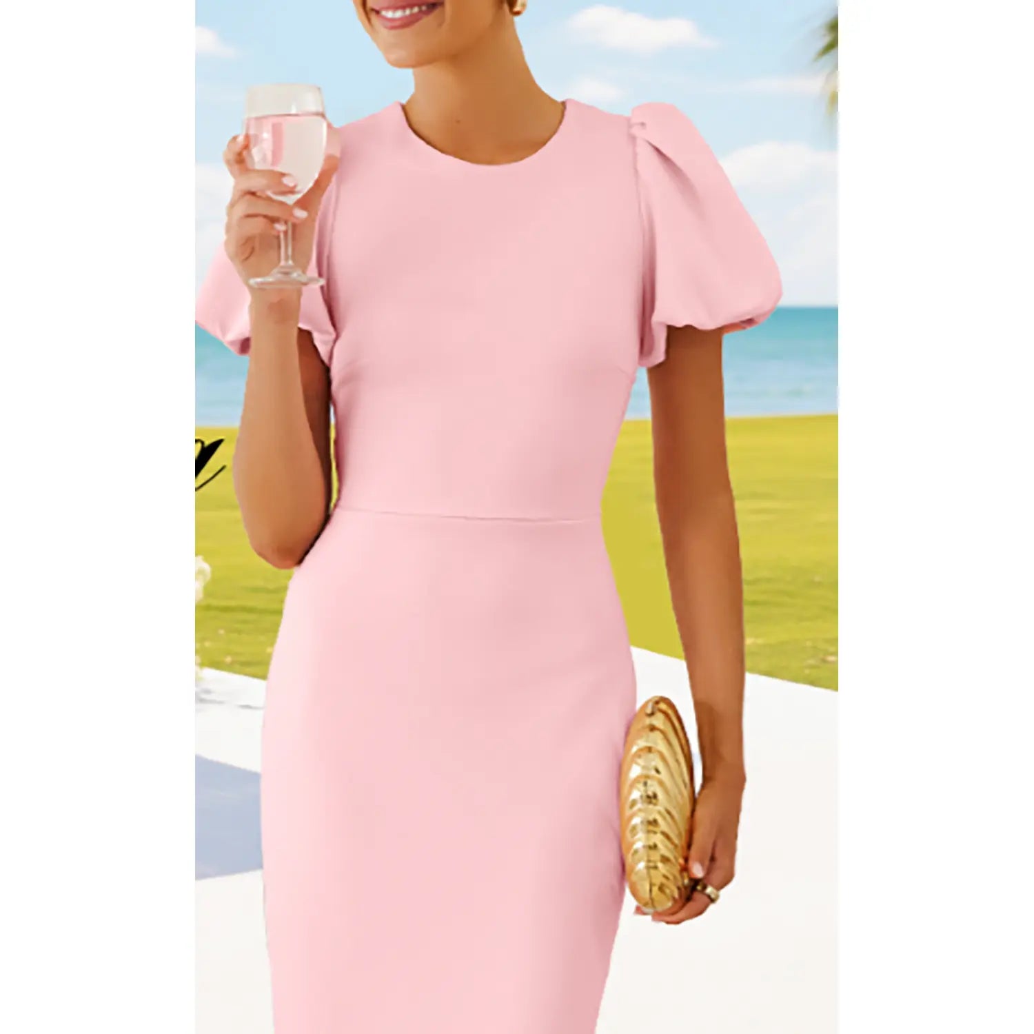 👗✨ Women’s Summer Bodycon Midi Dress – Elegant Wedding & Party 2026 👗✨