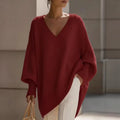 ✨ Free Shipping✨Women's solid color V-neck sweater with long sleeves, casual, loose fit