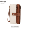 🌷Women's long wallet, stylish clutch, elegant solid color RFID blocking leather wallet👛
