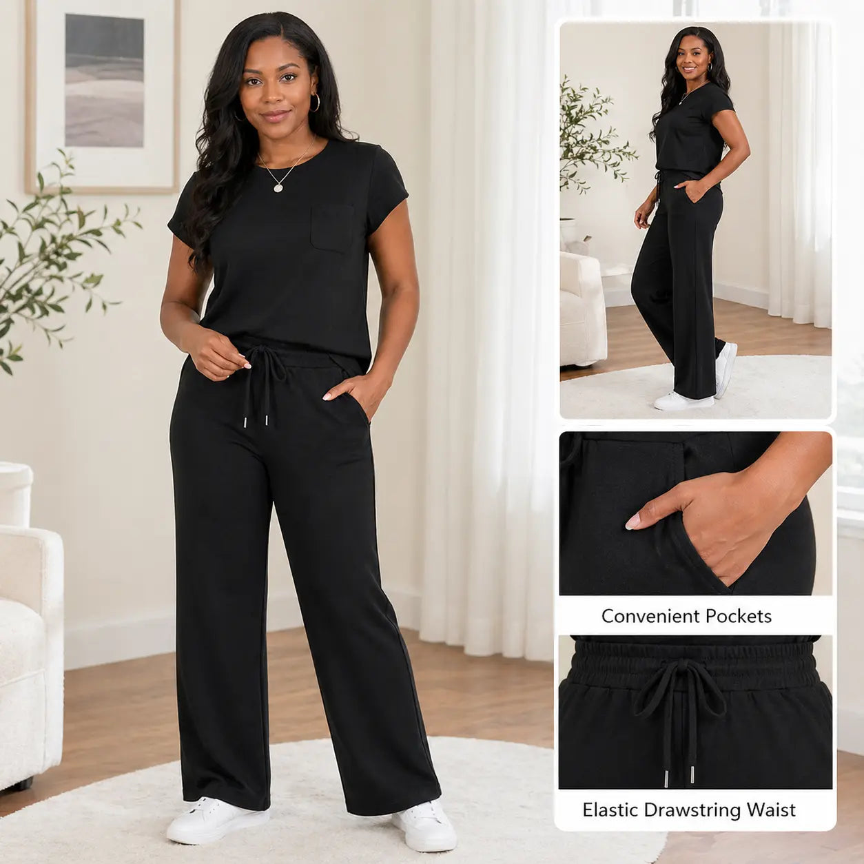 ☀️👗 Women’s 2-Piece Summer Set – Casual Travel & Lounge