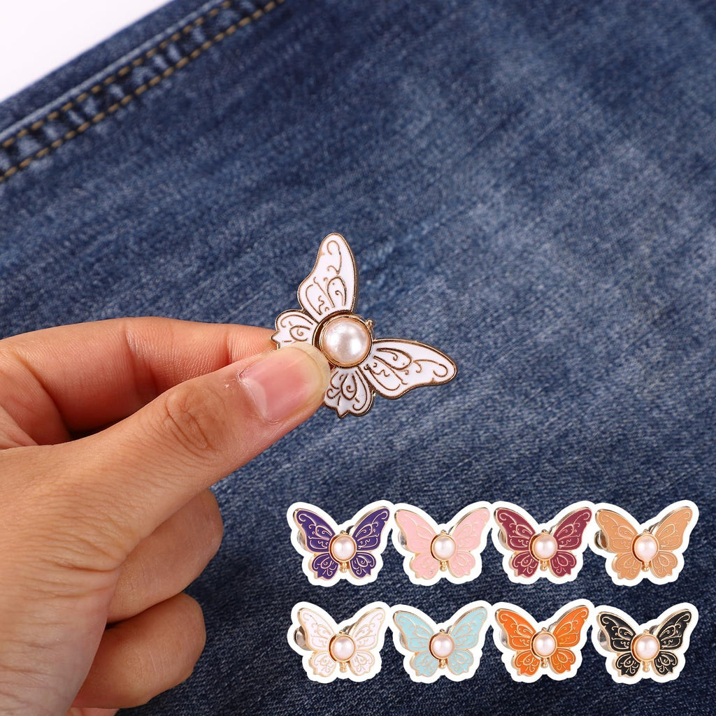 🌷🔥8Pcs Butterfly Pants Waist Tightener