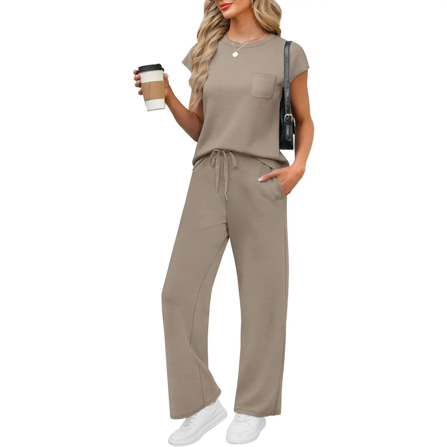 ☀️👗 Women’s 2-Piece Summer Set – Casual Travel & Lounge