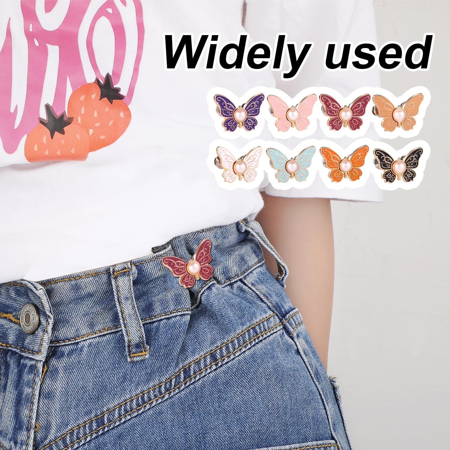 🌷🔥8Pcs Butterfly Pants Waist Tightener