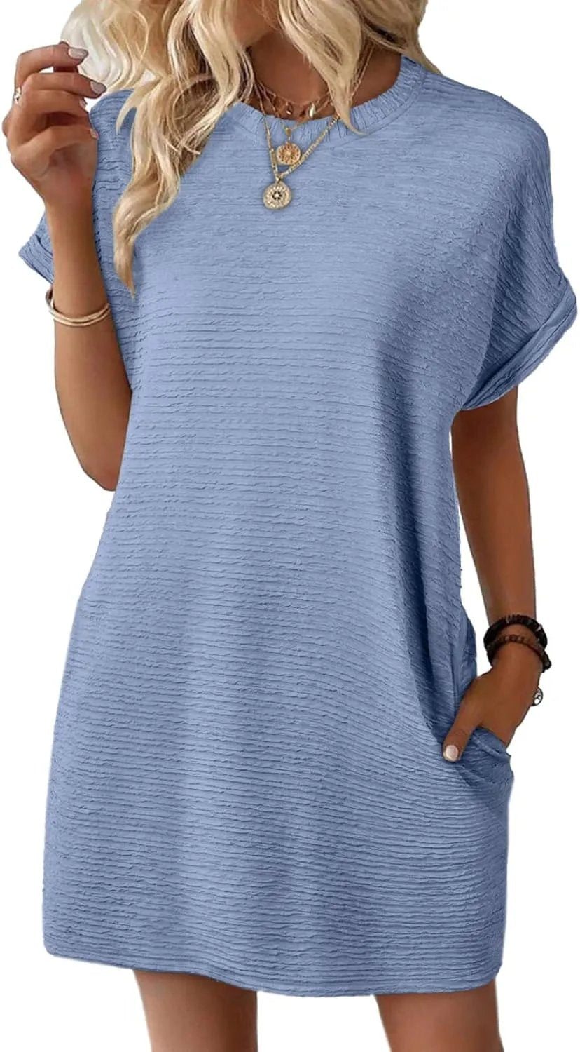 🎉🎉2026 New Women's Lightweight Summer Short Sleeve Dress with Pockets