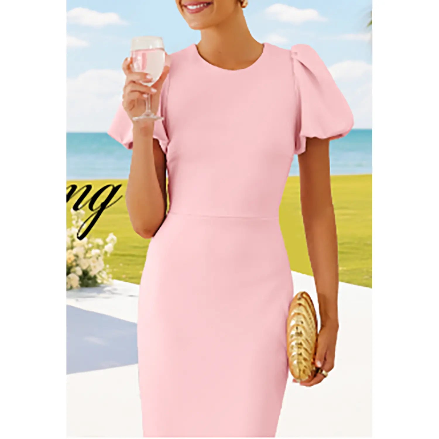 👗✨ Women’s Summer Bodycon Midi Dress – Elegant Wedding & Party 2026 👗✨
