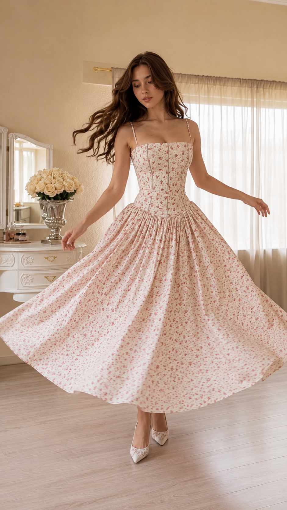 📦📦LAST DAY SAVE 49% ⏰Rosette Garden Midi Dress