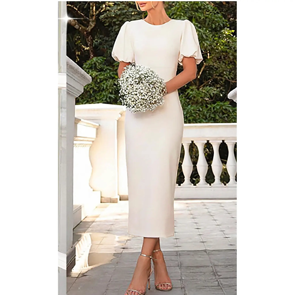 👗✨ Women’s Summer Bodycon Midi Dress – Elegant Wedding & Party 2026 👗✨