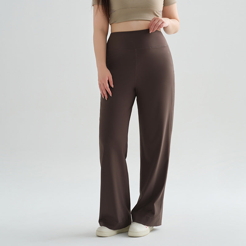 💝💝ESOFT Wide Leg Casual Pants, Women High-Waisted Yoga Pants with Pockets