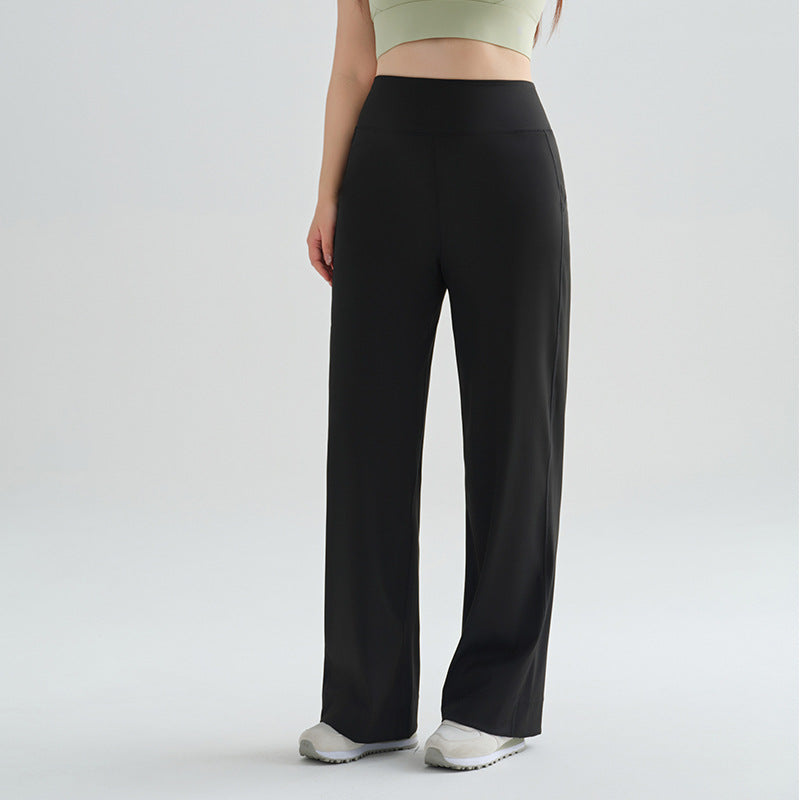 💝💝ESOFT Wide Leg Casual Pants, Women High-Waisted Yoga Pants with Pockets