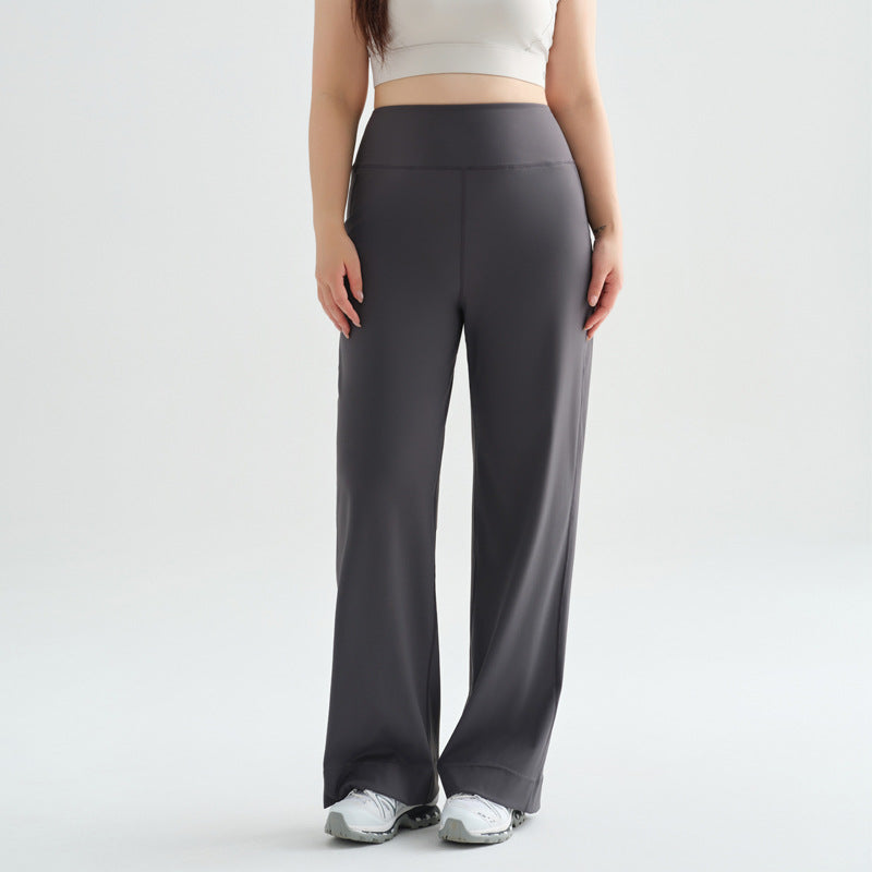 💝💝ESOFT Wide Leg Casual Pants, Women High-Waisted Yoga Pants with Pockets