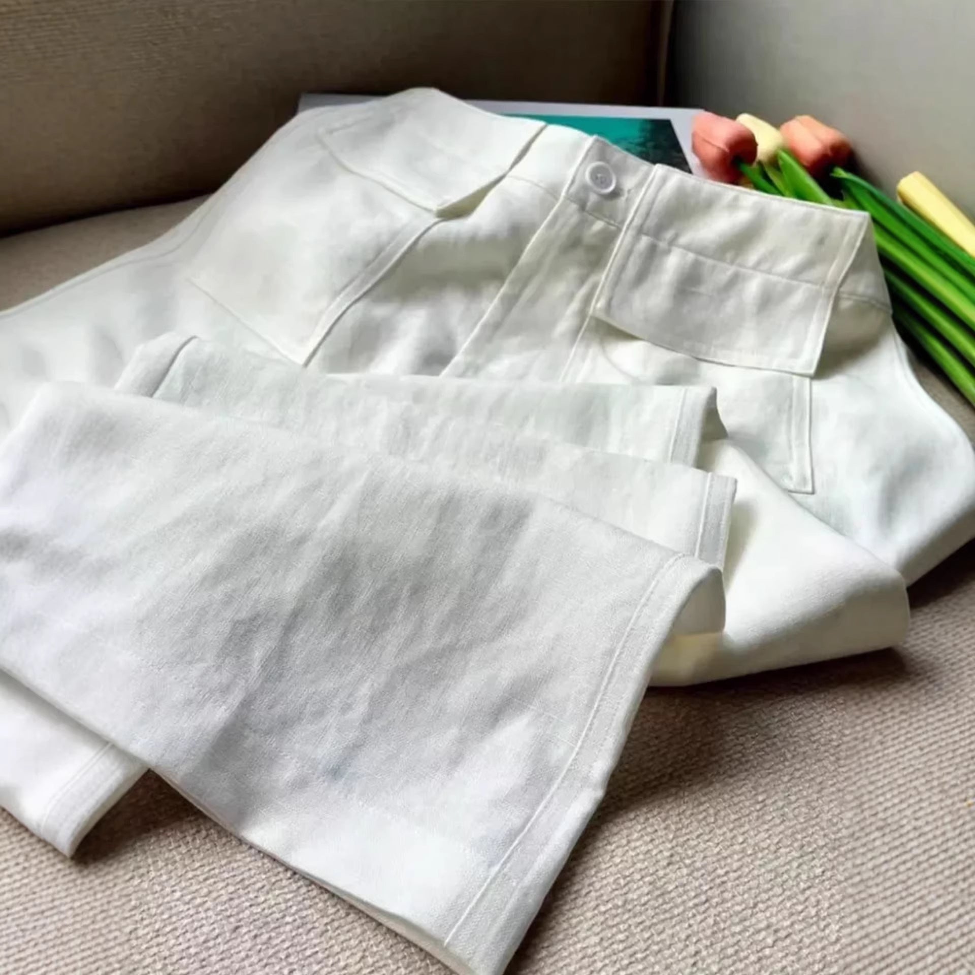 🌿 Women’s Green Tencel Linen Pants – Summer Casual Wide-Leg 2026 👖✨