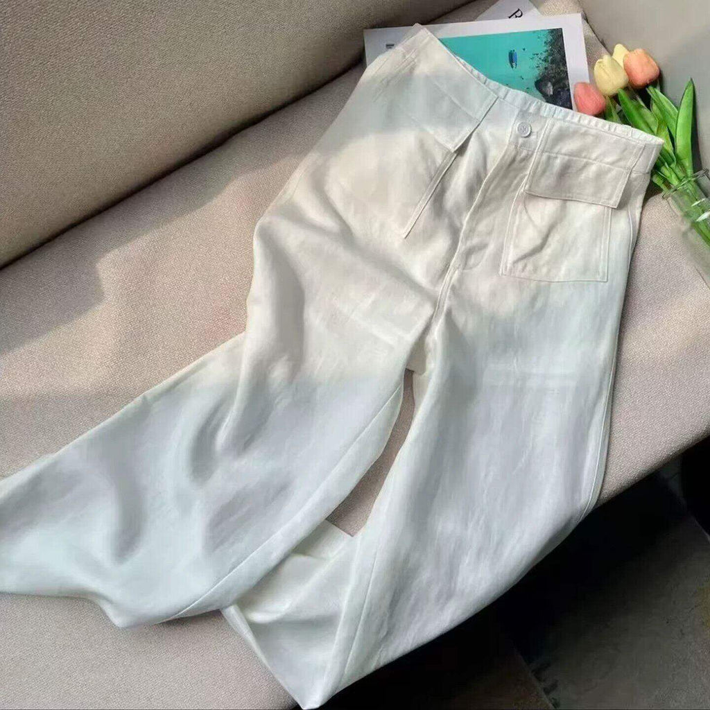 🌿 Women’s Green Tencel Linen Pants – Summer Casual Wide-Leg 2026 👖✨