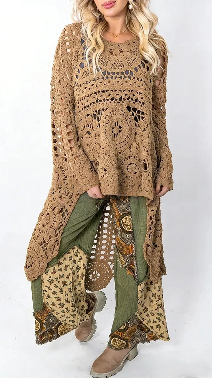📦📦LAST DAY SAVE 49% ⏰Relaxed Crochet Longline Top