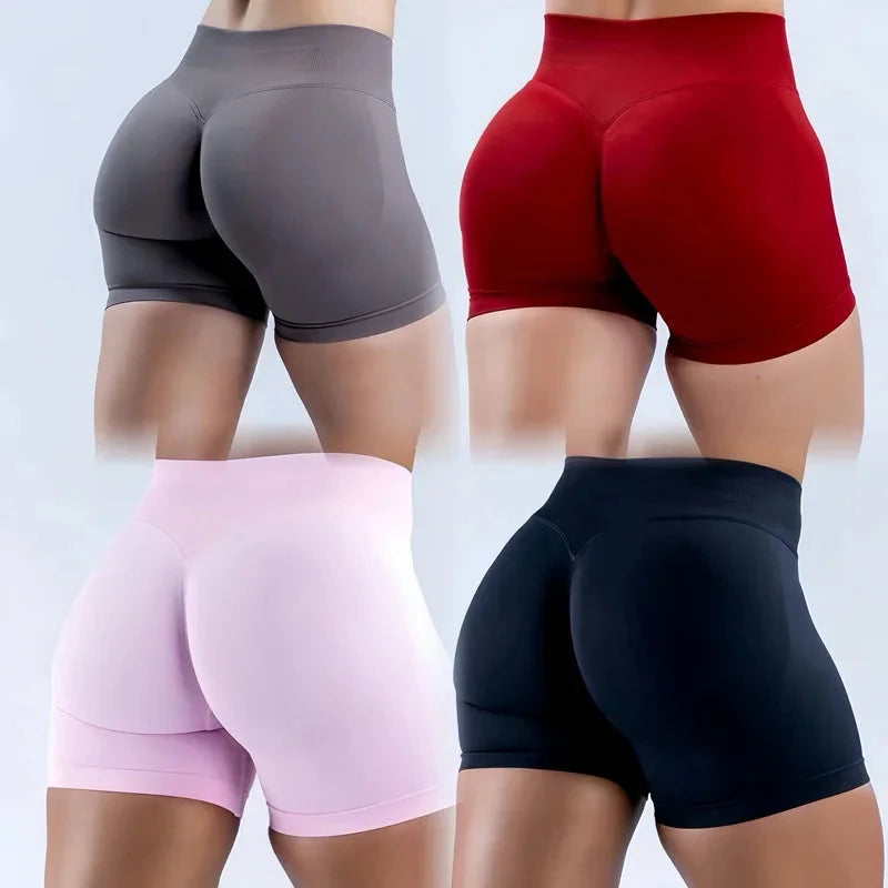 🌷🌷Women's Impact Low Waist Seamless Yoga Scrunch Bum Gym Shorts Workout Biker Short Stretch Fitness Shorts