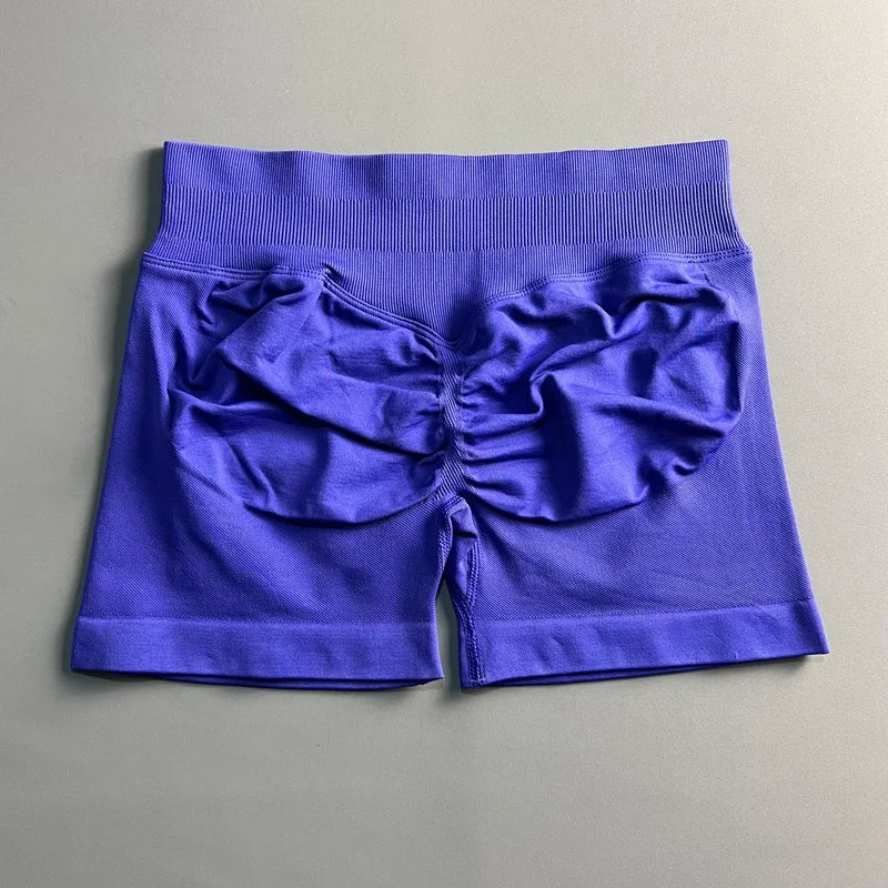 🌷🌷Women's Impact Low Waist Seamless Yoga Scrunch Bum Gym Shorts Workout Biker Short Stretch Fitness Shorts