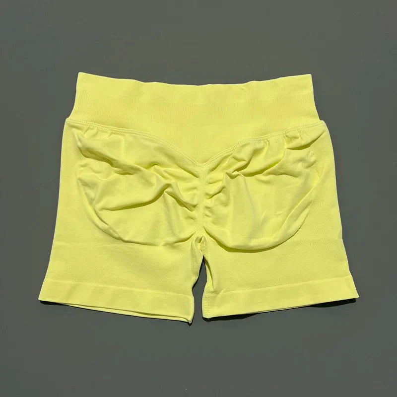 🌷🌷Women's Impact Low Waist Seamless Yoga Scrunch Bum Gym Shorts Workout Biker Short Stretch Fitness Shorts