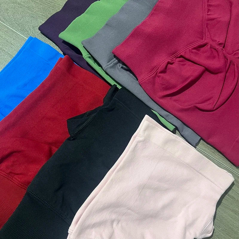 🌷🌷Women's Impact Low Waist Seamless Yoga Scrunch Bum Gym Shorts Workout Biker Short Stretch Fitness Shorts