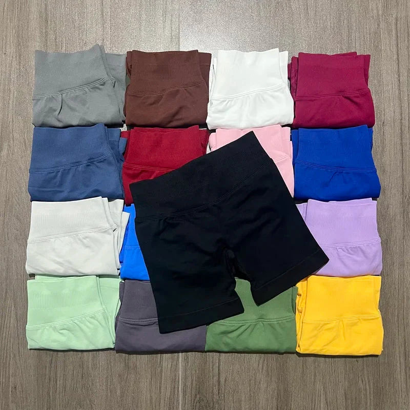 🌷🌷Women's Impact Low Waist Seamless Yoga Scrunch Bum Gym Shorts Workout Biker Short Stretch Fitness Shorts