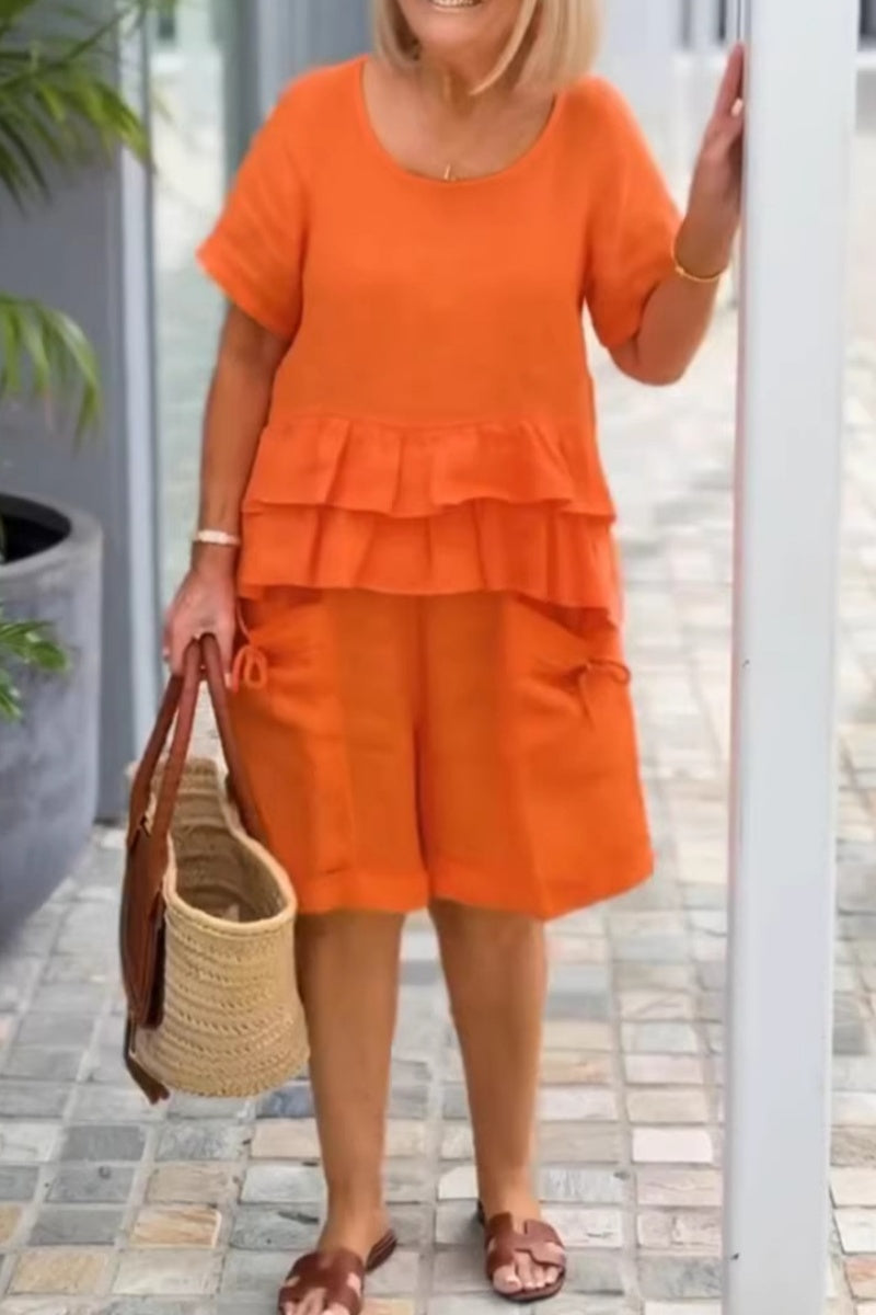 🌷🌷Fallon Top And Shorts Casual Suit(S-3XL)