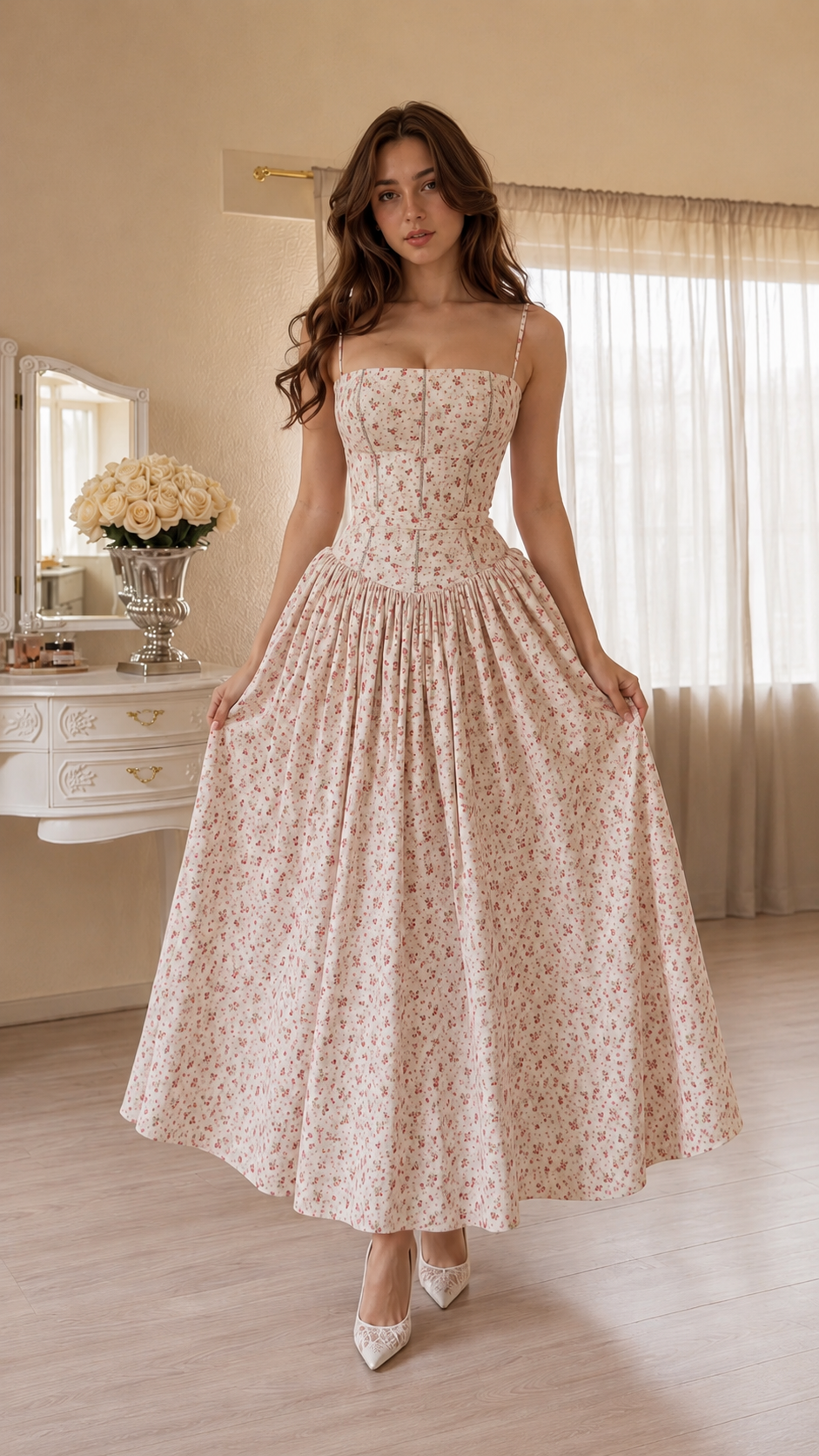 📦📦LAST DAY SAVE 49% ⏰Rosette Garden Midi Dress