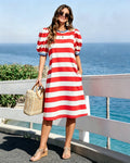 🌷🌷Women's Summer Striped Shift Mini Dress