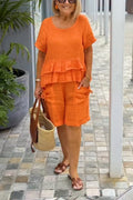 🌷🌷Fallon Top And Shorts Casual Suit(S-3XL)
