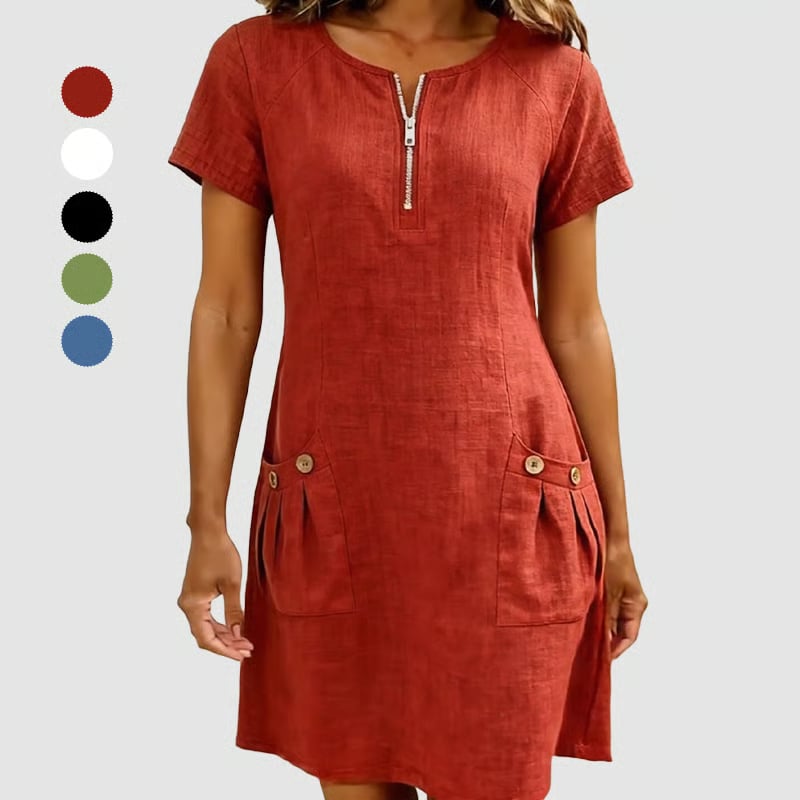 📦📦LAST DAY SAVE 49% ⏰Zipper Pocket Dress